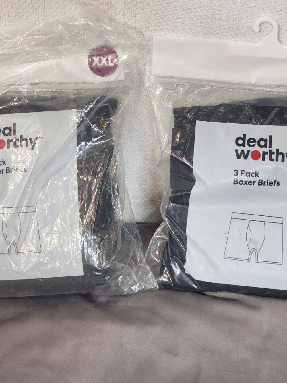 Deal Worthy Black Cotton Recycled Poly 3pk X 2 Boxer Briefs 6 Pair Total Sz XXL - Picture 5 of 16
